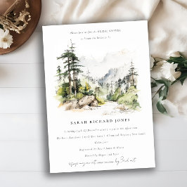 Invitación Bosque paisajístico de montaña Woods Shower Bridal