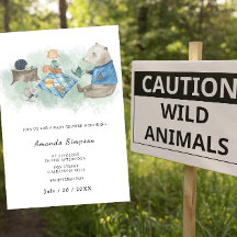 Bosque - picnic de animales - Baby Shower
