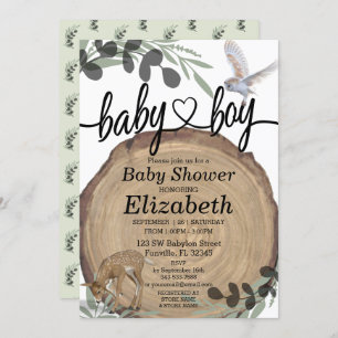 Invitación Bosque rústico