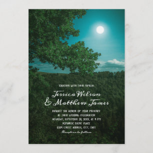 Invitación Bosque rústico Boda natural romántico de la luna