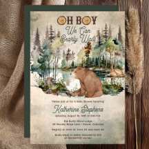 Bosque Rústico Oh Boy Bearly Wait Baby Shower