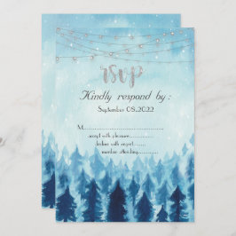 Invitación Bosque,Selva,Pinares Azules RSVP