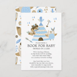 Invitación Bosque tribal silvestre un libro de Baby Shower pa