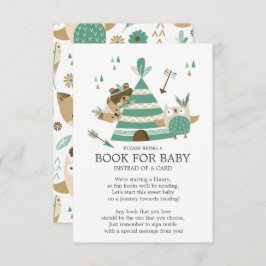Invitación Bosque tribal silvestre un libro de Baby Shower pa