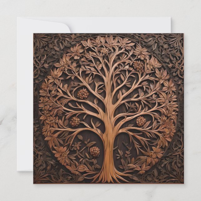 Invitación Bosques australianos: Impresión de madera de árbol (Anverso)
