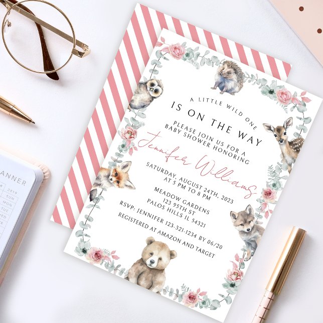 Invitación Bosques de bosque de árboles pequeños ducha de beb (Subido por el creador)