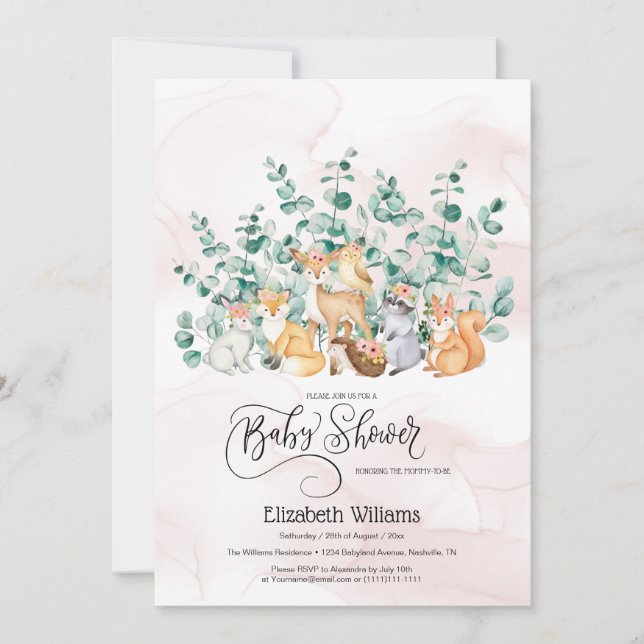 Invitación Bosques de bosque de bosques de bosque vegetación  (Anverso)