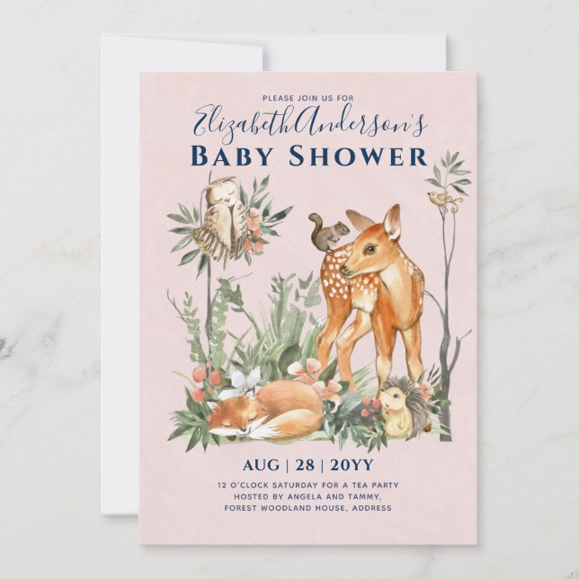 Invitación Bosques de bosque de bosques de bosque vegetación  (Anverso)