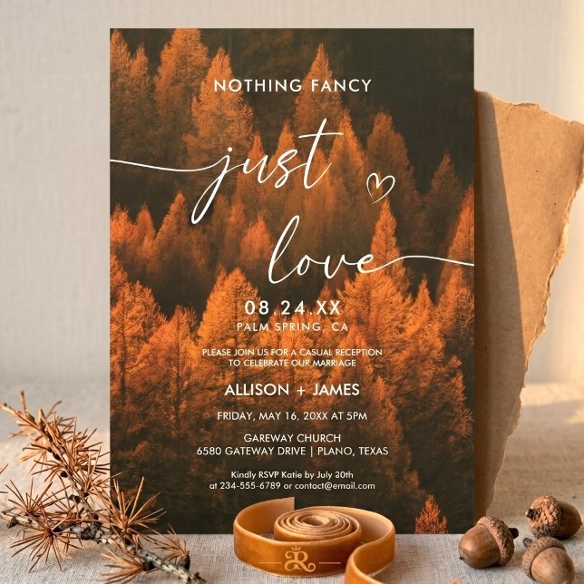 Invitación Bosques de Otoño Minimalista  (Subido por el creador)
