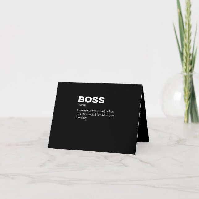 Invitación Boss Funny Definition Happy Boss's Day (Anverso)
