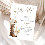 Invitación Bostinguita floral rústica Champagne 40 cumpleaños<br><div class="desc">La rústica Invitación de cumpleaños 40 de Bota Floral Champagne fue inspirada en la invitación de las mujeres occidentales a cumplir 40 años con una bota de vaquera,  arreglos florales de color natural,  botella de champán y vidrio.</div>
