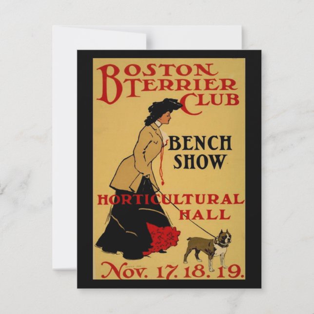 Invitación Boston Terrier Club (Anverso)