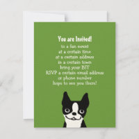Boston Terrier - Perro Lindo con Texto Personaliza