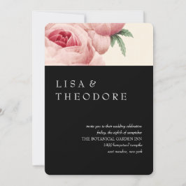 Invitación Botánica | Boda de cosecha negra