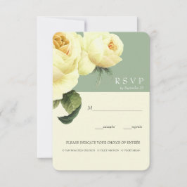 Invitación Botánica | Comida RSVP de bodas amarillas