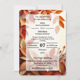 Invitación Botánica de Boda con Oliva Oxidada