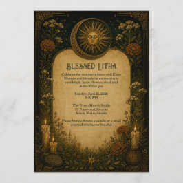 Invitación Botánica Pagana para Celebración de Lit
