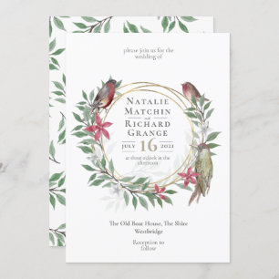 Invitación botánica para aves rusticas
