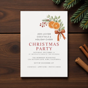 Invitación Botánica para Fiesta Navideña Adorable