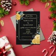 Invitación Botánica Personalizada de Esmeralda y M