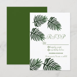 Invitación Botánica Tropical Acuarela Moderna Hojas de Palma 