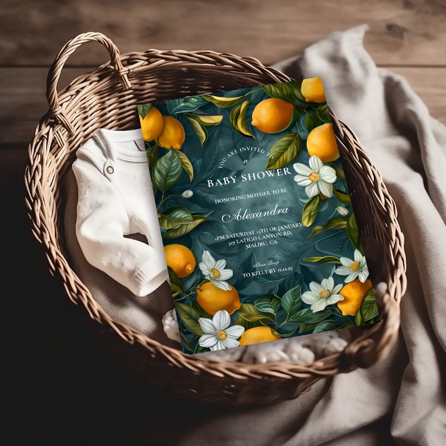 Invitación Botanical Citrus Garden Baby Shower (Subido por el creador)