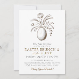 Invitación Botanical Easter Brunch Egg Hunt Invitation