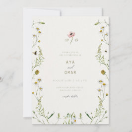 Invitación Botanical Elegant Wedding Invitation – Floral Desi