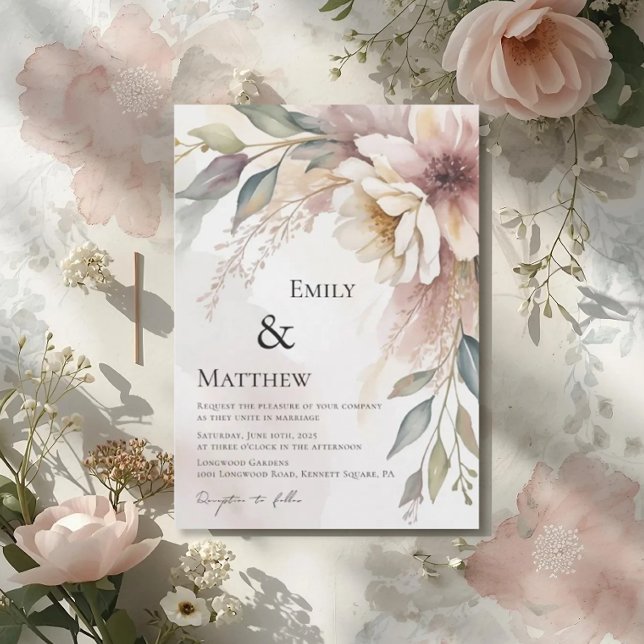 Invitación Botanical Floral Wedding Invitation (Subido por el creador)
