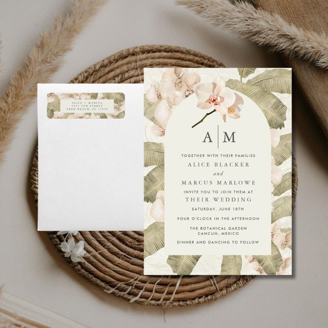 Invitación Botanical Garden Orchid Wedding  (Subido por el creador)
