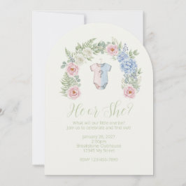 Invitación Botanical Gender Reveal Invitation