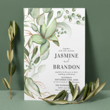 Botanical Greenery Gold Wedding