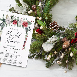 Invitación Botanical Greenery Navidad Despedida de