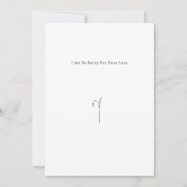 Invitación Botanical Grief Mourning Sorry For Your Loss Card.