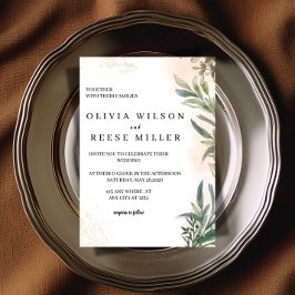 Invitación Botanical Watercolor Wedding Invitation 