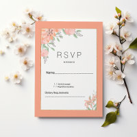 Botánico coral menta oro primavera floral RSVP