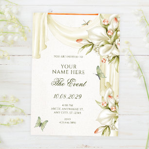 Invitación Botánico floral decorativo