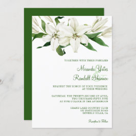 Invitación Botánico moderno | Boda de Lirio Blanco