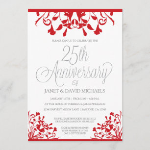 Invitación Botánico Rojo del 25 Aniversario