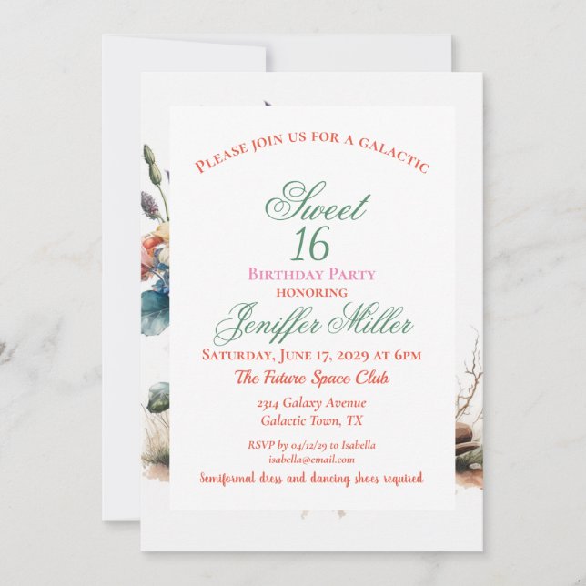 Invitación Botas de vaquera de campo Flor Hat Texas (Anverso)