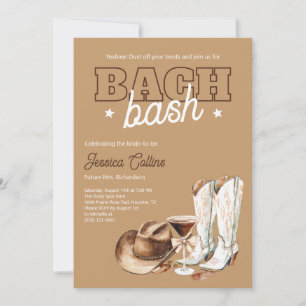 Invitación Botas de vaquera occidentales para fiesta de solte