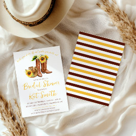 Invitación Botas de vaquera occidentales y ducha de novia con