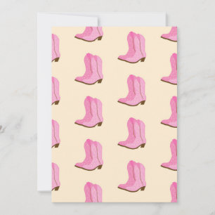 Invitación Botas de Vaquera Rosa Vaquero País Ranchera Texas