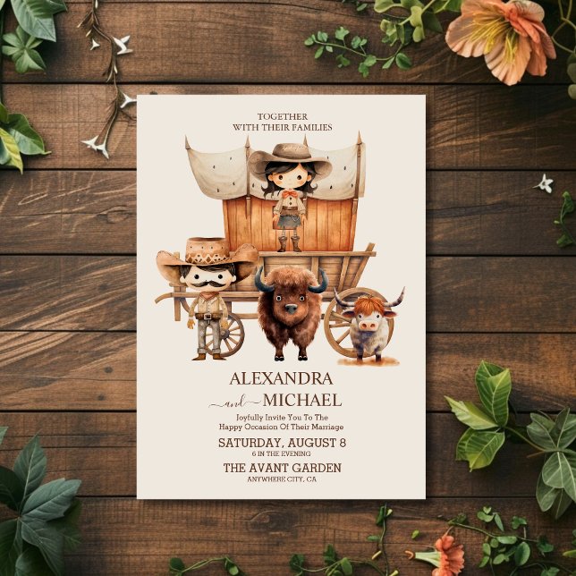 Invitación Botas de vaquero boho boda occidental (Subido por el creador)