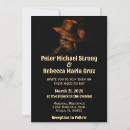Invitación Botas de Vaquero Chic Rústico Boda Country Western
