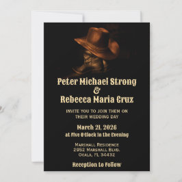 Invitación Botas de Vaquero Chic Rústico Boda Country Western