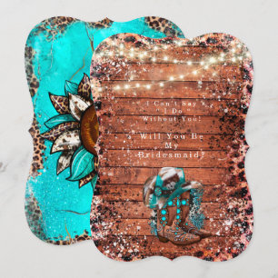 Invitación Botas de Vaquero Country ¿Serás Mi Dama de Honor
