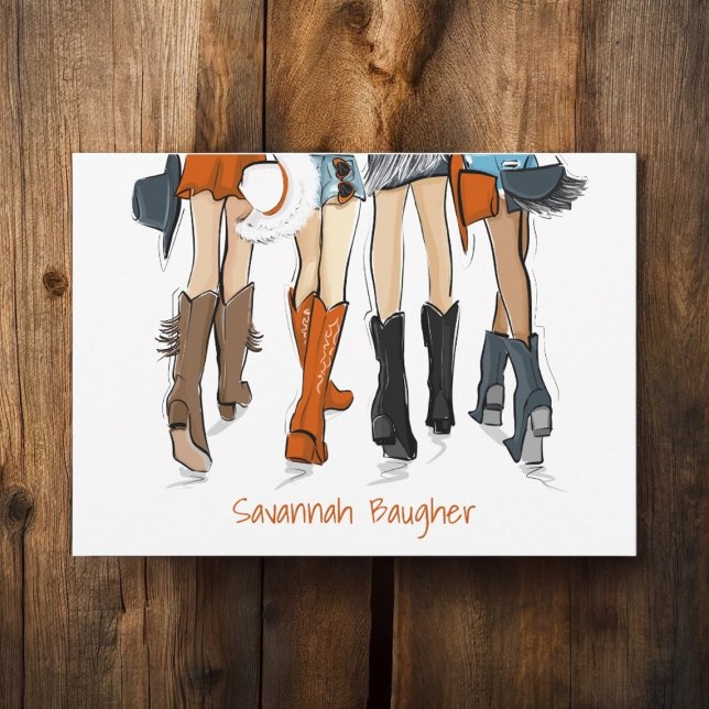 Invitación Botas de vaquero de moda para damas de Texas en na (Subido por el creador)