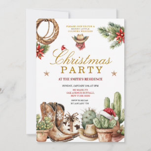 Invitación Botas de Vaquero Rústicas del Oeste y Fiesta de Va