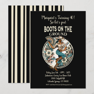 Invitación Botas en el suelo